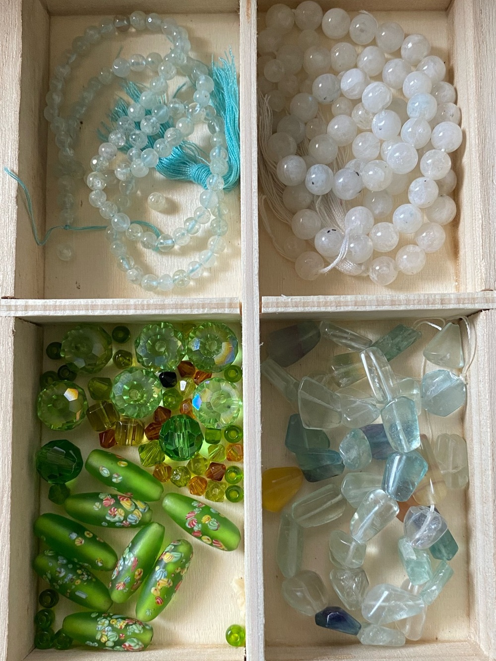 Bead Lot Natural Stone Beads and Glass Beads - Picture 2 of 12